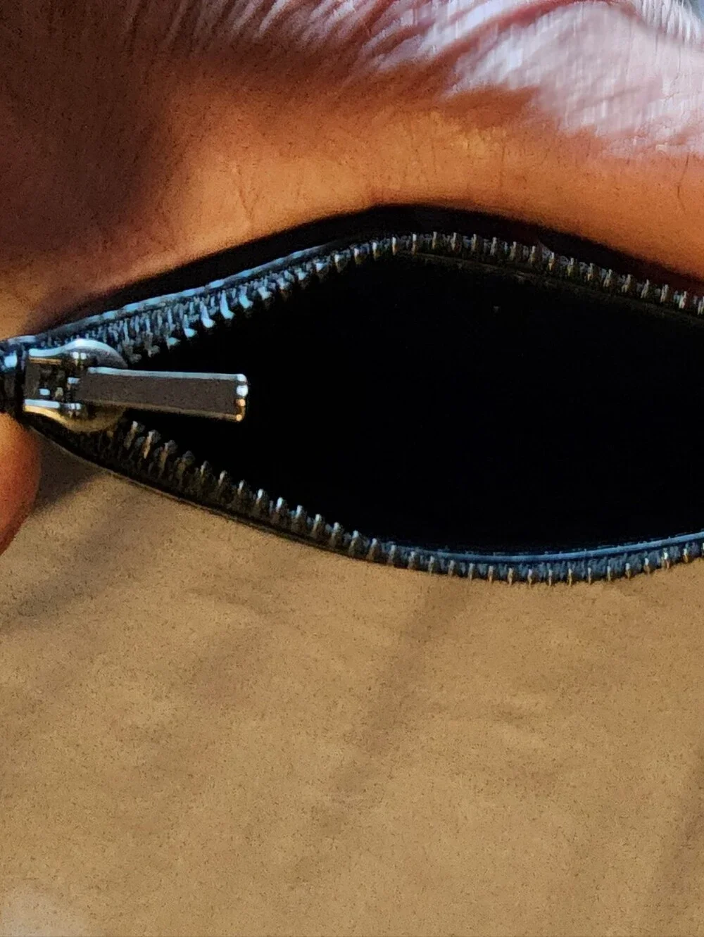 Coach Black Pebbled Leather Zip Card Case Wallet
